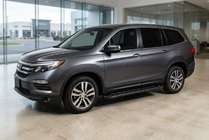 Honda Pilot 2015–2022 Sānu sliekšņi Allmond Black (2 gab., alumīnijs) foto 1