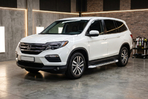 Honda Pilot 2015–2022 Sānu pakāpieni Allmond White (2 gab., alumīnijs) foto 1