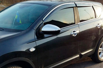 Nissan Qashqai 2007–2010 Spoguļu uzlikas (2 gab., nerūsējošais tērauds) foto 3