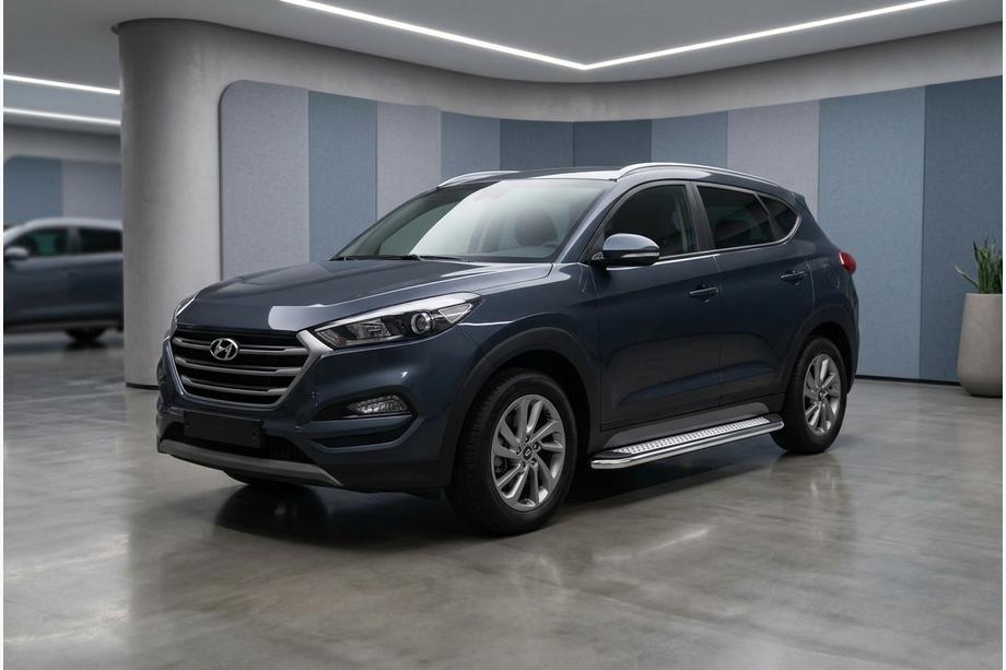 Hyundai Tucson TL 2016–2021 Sānu sliekšņi Maydos V2 (2 gab., alumīnijs / nerūsējošais tērauds) Image