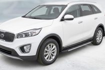 Kia Sorento III UM 2014–2020 Sānu sliekšņi Duru (2 gab., alumīnijs) foto 1
