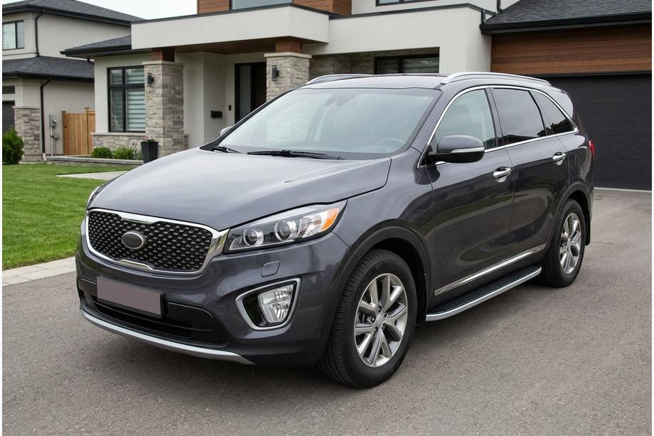 Kia Sorento III UM 2014–2020 Sānu sliekšņi Tayga Grey (2 gab., alumīnijs) Image