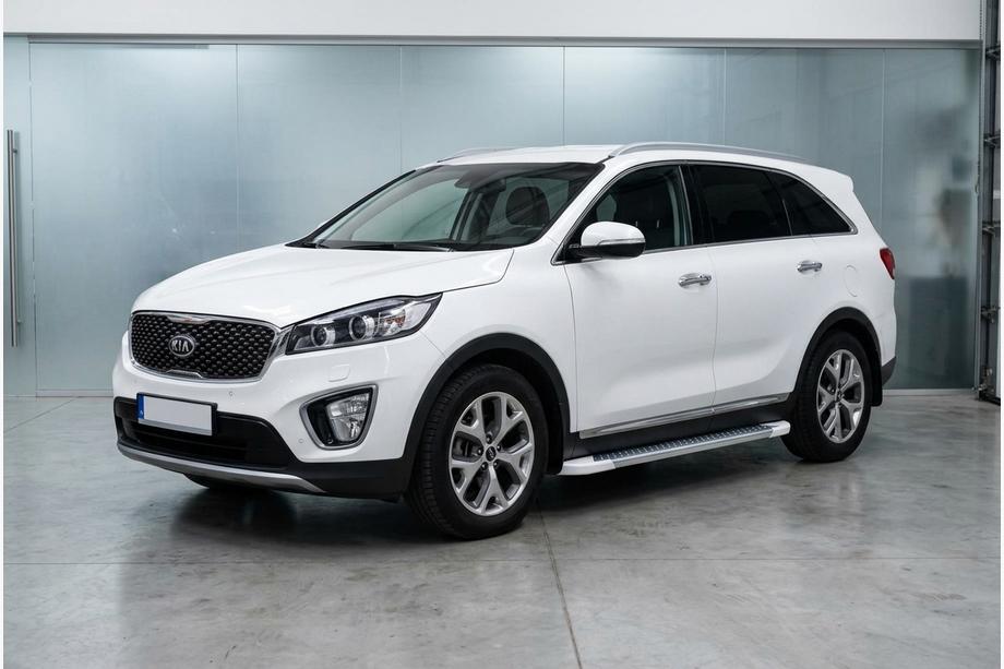 Kia Sorento III UM 2014–2020 Sānu pakāpieni Allmond White (2 gab., alumīnijs) Image