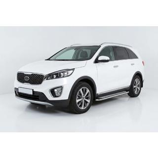 Sānu sliekšņi Maydos V2 (2 gab., alumīnijs / nerūsējošais tērauds) Kia Sorento III UM 2014–2020 foto 1