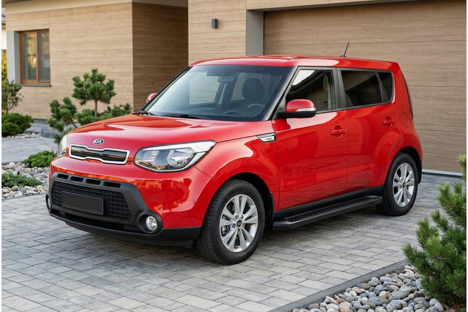Kia Soul II 2013–2018 Sānu sliekšņi Allmond Black (2 gab., alumīnijs) Image