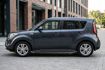 Kia Soul II 2013–2018 Sānu sliekšņi RedLine Black (2 gab., alumīnijs) foto 1