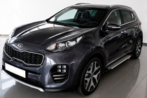 Kia Sportage 2015–2021 Sānu pakāpieni Allmond Grey (2 gab., alumīnijs) foto 1
