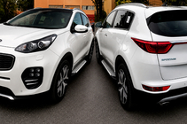 Kia Sportage 2015–2021 Sānu pakāpieni Allmond Grey (2 gab., alumīnijs) foto 4