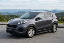 Kia Sportage 2015–2021 Sānu sliekšņi Tayga Black (2 gab., alumīnijs) foto 1