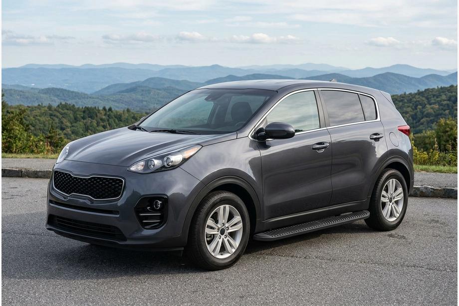Kia Sportage 2015–2021 Sānu sliekšņi Tayga Black (2 gab., alumīnijs) Image