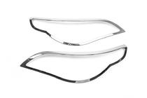 BMW 5. sērija E60/E61 2003–2010 Hromētas priekšējo lukturu uzlikas (2 gab., plastmasa) foto 2