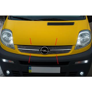 Radiatora režģa hroma uzlikas 2001-2007 (8 gab., nerūsējošais tērauds) Opel Vivaro 2001–2015 foto 1