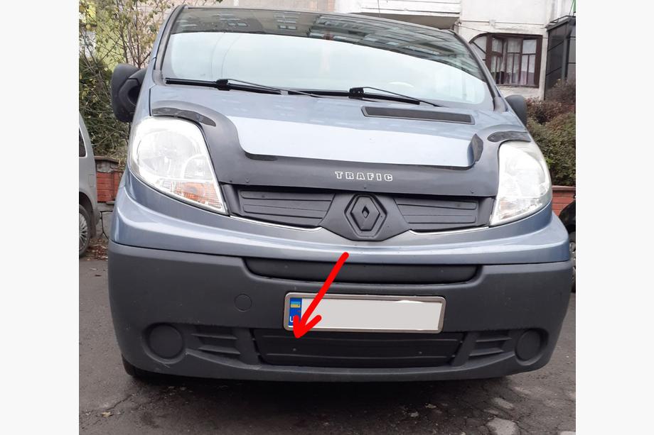 Renault Trafic 2001–2015 Ziemas apakšējais radiatora režģa pārsegs (zem numura zīmes) 2007-2015, Matēta Image
