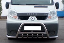 Renault Trafic 2001–2015 Kengurins ar sānu stieņiem Exclusive (nerūsējošais tērauds) foto 1