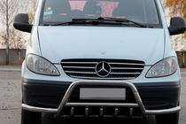 Mercedes Vito W639 2004–2014 Nerūsējošā tērauda kengurustienis WT003 ar sānu stieņiem foto 1