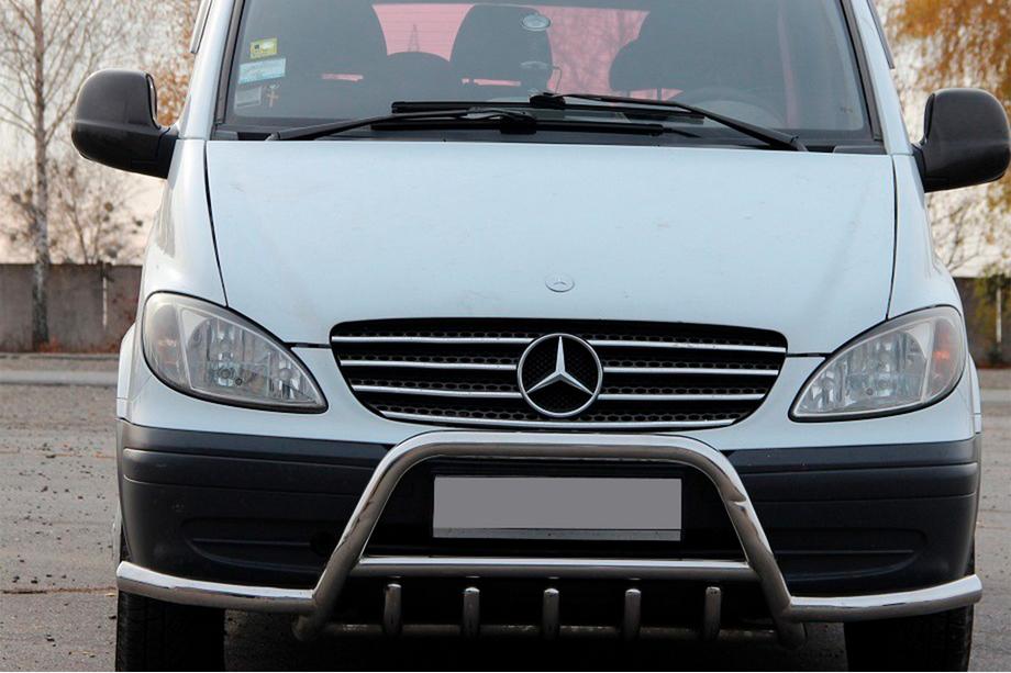 Mercedes Vito W639 2004–2014 Nerūsējošā tērauda kengurustienis WT003 ar sānu stieņiem Image