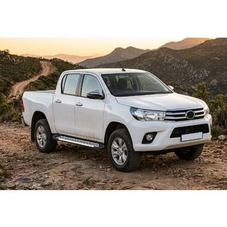 Sānu sliekšņi Line (2 gab., alumīnijs) Toyota Hilux 2015– foto 1