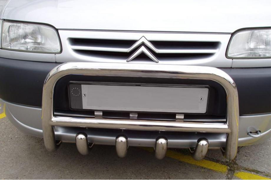 Citroen Berlingo 1996–2008 Priekšējais aizsargstienis (kengurins) QT006 (nerūsējošais tērauds) Image