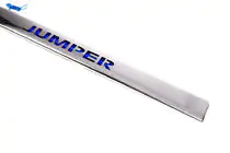 Citroen Jumper 2007–2025 Hromēta līste virs numura zīmes ar zilu LED (nerūsējošais tērauds) foto 3