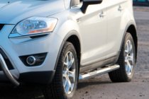 Ford Kuga 2008–2013 Taisnas sānu trubas (2 gab., nerūsējošais tērauds) foto 1