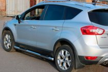 Ford Kuga 2008–2013 Taisnas sānu trubas (2 gab., nerūsējošais tērauds) foto 3