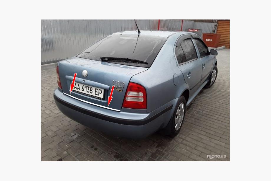 Skoda Octavia I Tour A4 1996–2010 Bagāžnieka malas uzlika (nerūsējošā tērauda) Image