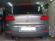 Volkswagen Tiguan 2007–2016 Bagāžnieka malas uzlika (nerūsējošā tērauda) foto 1