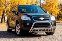 Chevrolet Captiva 2006–2019 Priekšējais bullbar WT002 (nerūsējošais tērauds) foto 1