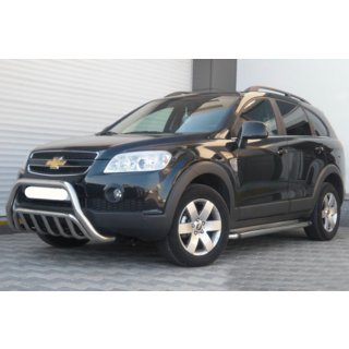 Priekšējais bullbar WT002 (nerūsējošais tērauds) Chevrolet Captiva 2006–2019 foto 2