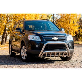 Priekšējais bullbar WT002 (nerūsējošais tērauds) Chevrolet Captiva 2006–2019 foto 1