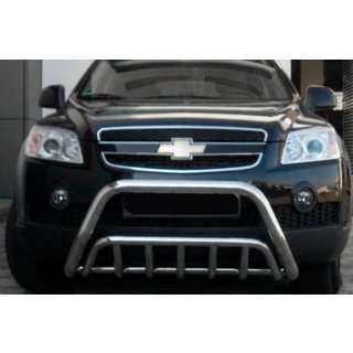 Priekšējais bullbar WT002 (nerūsējošais tērauds) Chevrolet Captiva 2006–2019 foto 3
