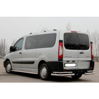 Aizmugurējie stūru aizsargi AK-003-Double (2 gab., nerūsējošais tērauds) Peugeot Expert 2007–2016 foto 3