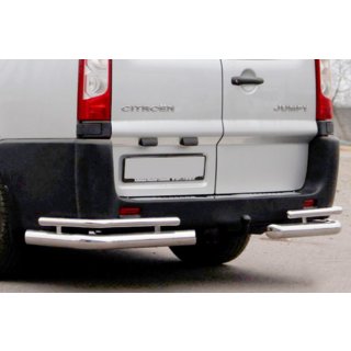 Aizmugurējie stūru aizsargi AK-003-Double (2 gab., nerūsējošais tērauds) Peugeot Expert 2007–2016 foto 1