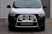 Dacia Dokker 2013–2022 Bullbar WT022 (nerūsējošais tērauds) foto 1