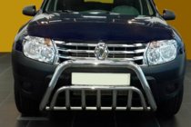 Dacia Duster 2008–2018 Priekšējais aizsargstienis WT002 (nerūsējošais tērauds) foto 1