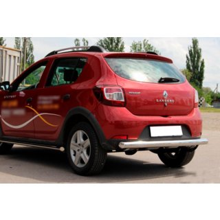 Aizmugurējais aizsargstienis AK002 (nerūsējošais tērauds) Dacia Sandero 2013–2020 foto 2