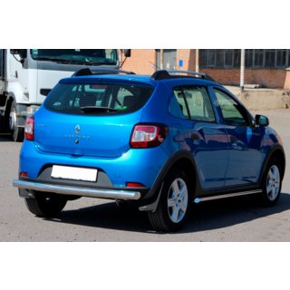Aizmugurējais aizsargstienis AK002 (nerūsējošais tērauds) Dacia Sandero 2013–2020 foto 4