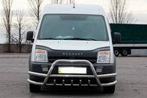 Ford Connect 2002–2006 Priekšējais aizsargstienis (bullbar) ar dubultajiem stieņiem WT004-Plus (nerūsējošais tērauds) foto 2
