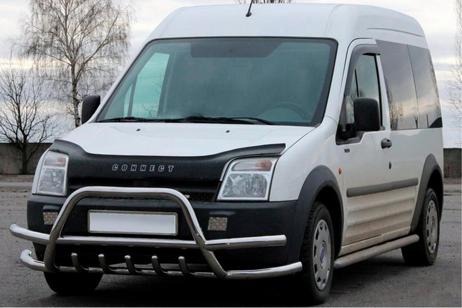 Ford Connect 2002–2006 Priekšējais aizsargstienis (bullbar) ar dubultajiem stieņiem WT004-Plus (nerūsējošais tērauds) Image