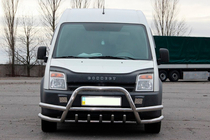 Ford Connect 2006–2009 Priekšējais aizsargstienis (bullbar) ar dubultiem stieņiem WT003-Plus-2 (nerūsējošais tērauds) foto 1