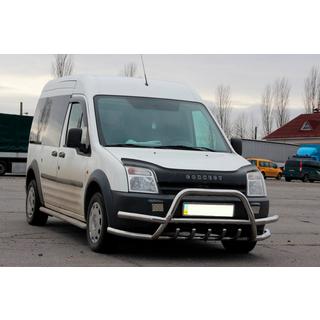 Priekšējais aizsargstienis (bullbar) ar dubultiem stieņiem WT003-Plus-2 (nerūsējošais tērauds) Ford Connect 2006–2009 foto 3