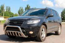 Hyundai Santa Fe 2 2006–2012 Priekšējais bullbar WT002 (nerūsējošais tērauds) foto 2