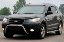 Hyundai Santa Fe 2 2006–2012 Kengurubārs WT007 (nerūsējošais tērauds) foto 1