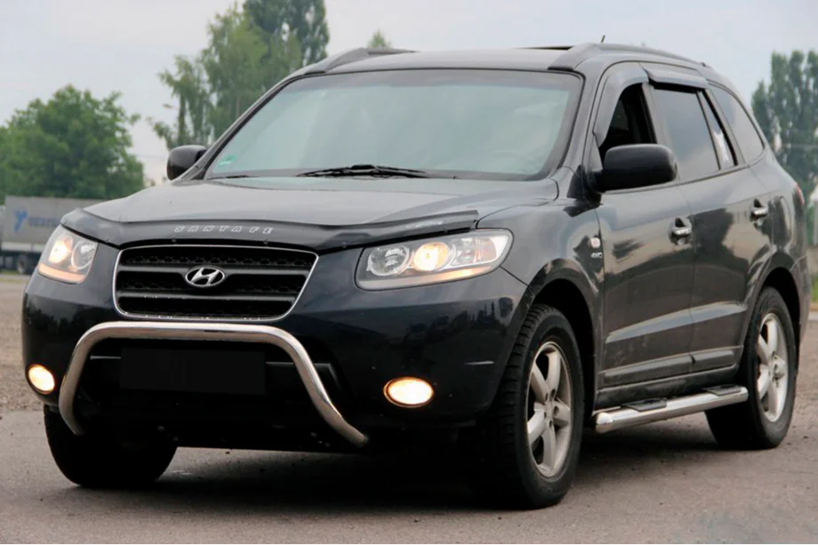 Hyundai Santa Fe 2 2006–2012 Kengurubārs WT007 (nerūsējošais tērauds) Image