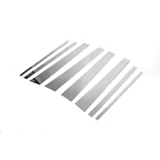 Durvju statņu moldingi (8 gab., nerūsējošais tērauds) Toyota Land Cruiser Prado 120 2002–2009 foto 3
