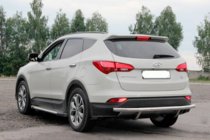 Hyundai Santa Fe 3 2012–2018 Aizmugurējais aizsargloks AK002 (nerūsējošais tērauds) foto 3