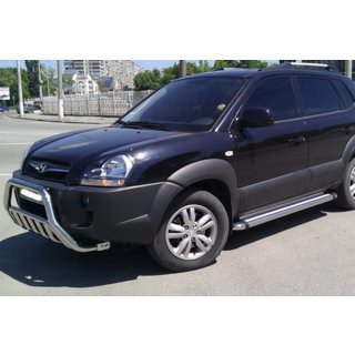 Priekšējais bullbar WT002 (nerūsējošais tērauds) Hyundai Tucson JM 2004– foto 3