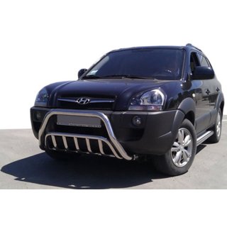 Priekšējais bullbar WT002 (nerūsējošais tērauds) Hyundai Tucson JM 2004– foto 1