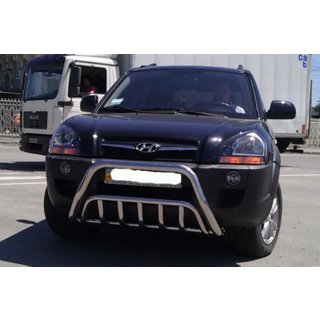 Priekšējais bullbar WT002 (nerūsējošais tērauds) Hyundai Tucson JM 2004– foto 2