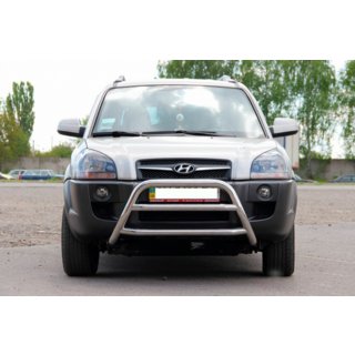 Bullbar WT022 (nerūsējošais tērauds) Hyundai Tucson JM 2004– foto 2